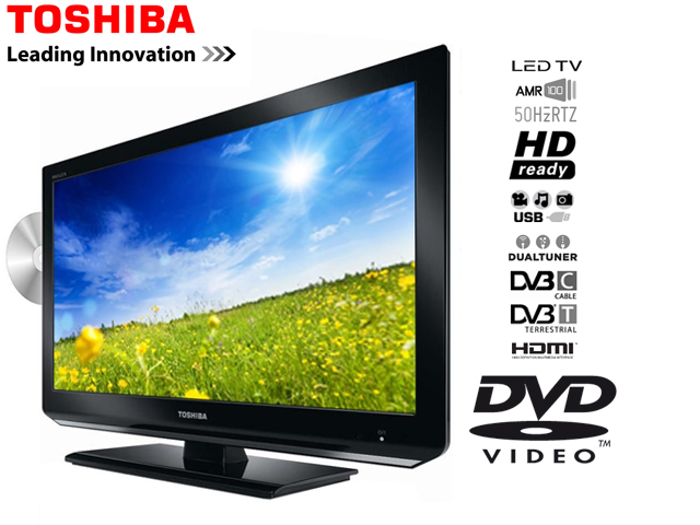 1 Day Fly - Toshiba 22'' Led Tv Met Dvd Speler 1 Day Fly - Toshiba 22'' Led Tv Met Dvd Speler