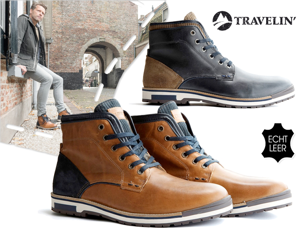 1 Day Fly - Travelin' Kalmar Gevoerde Leren Herenschoenen