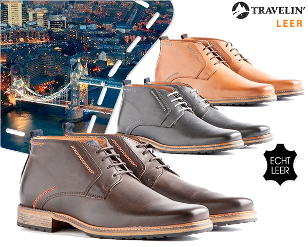 1 Day Fly - Travelin' London Leren Of Suede Schoenen