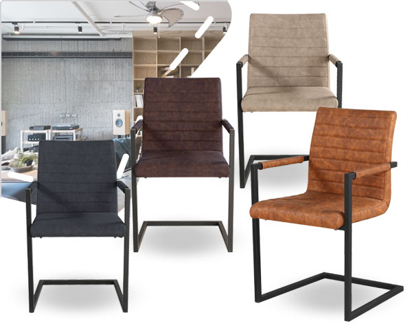 1 Day Fly - Twee Industriele Brutus Eetkamerstoelen 1 Day Fly - Twee Industriele Brutus Eetkamerstoelen