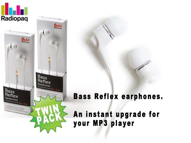 1 Day Fly - Twin Pack Radiopaq Bass-reflex Earphones 1 Day Fly - Twin Pack Radiopaq Bass-reflex Earphones
