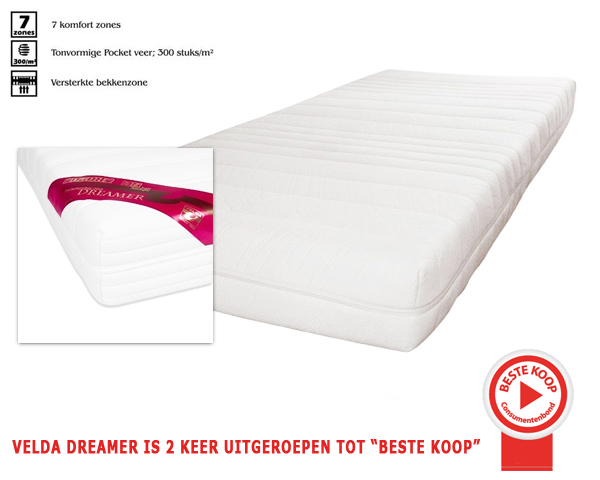 1 Day Fly - Velda Pocketvering Matras Dreamer Ii 1 Day Fly - Velda Pocketvering Matras Dreamer Ii