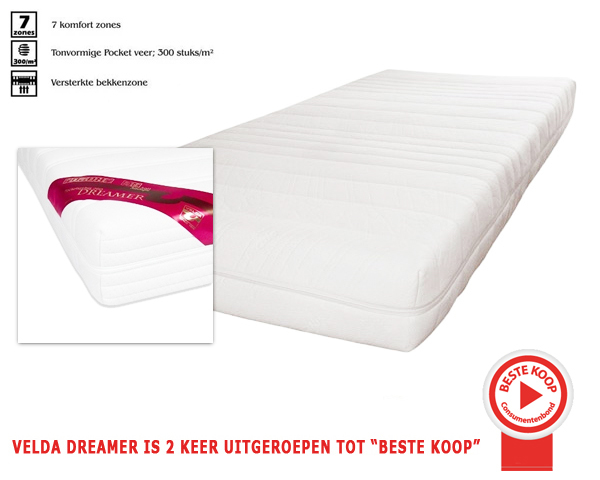 1 Day Fly - Velda Pocketvering Matras Dreamer Ii