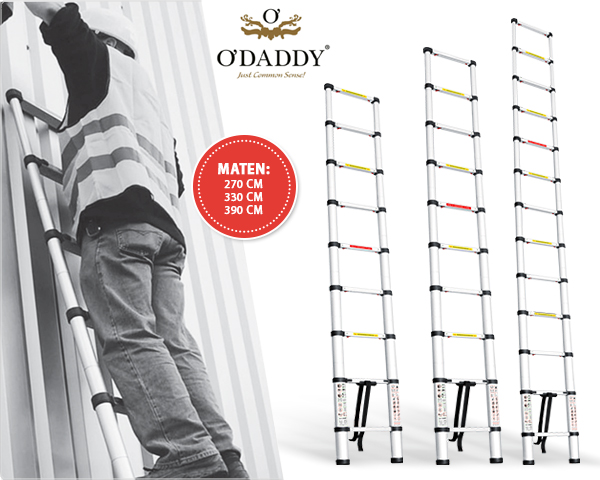 1 Day Fly - Vernieuwde O'daddy Telescoopladder Voor Elke Hoge Klus