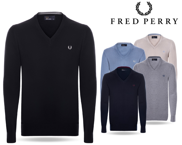 1 Day Fly - Warme Fred Perry Trui Met V-​Hals