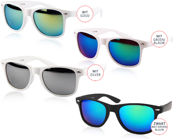 1 Day Fly - Wayfarer Zonnebril In 8 Kleuren 1 Day Fly - Wayfarer Zonnebril In 8 Kleuren