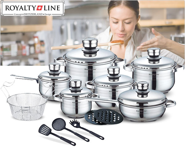 1 Day Fly Lady - 18-Delige Royalty Line Pannenset Met Accessoires 1 Day Fly Lady - 18-Delige Royalty Line Pannenset Met Accessoires