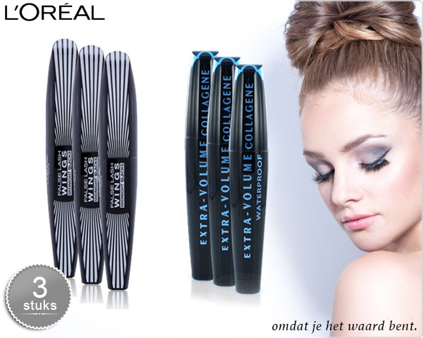 1 Day Fly Lady - 3 Stuks L'oreal Mascara 1 Day Fly Lady - 3 Stuks L'oreal Mascara