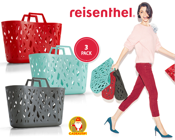 1 Day Fly Lady - 3 Stuks Trendy Reisenthel Shoppingtassen