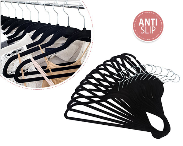 1 Day Fly Lady - 35 Stuks Ruimte Besparende Kledinghangers Met Antislip 1 Day Fly Lady - 35 Stuks Ruimte Besparende Kledinghangers Met Antislip