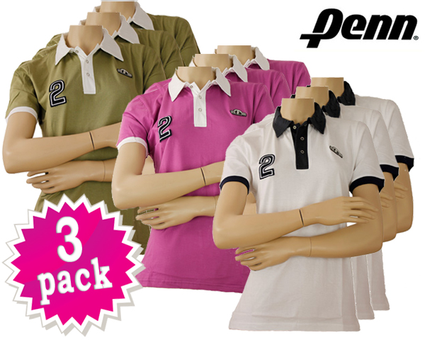 1 Day Fly Lady - 3-Pack Penn Dames Polo's 1 Day Fly Lady - 3-Pack Penn Dames Polo's