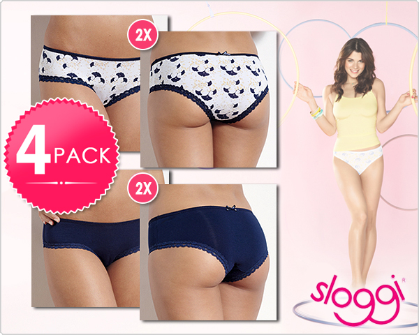 1 Day Fly Lady - 4-Pack Sloggi Dames Hipsters 1 Day Fly Lady - 4-Pack Sloggi Dames Hipsters