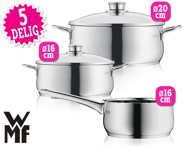 1 Day Fly Lady - 5-Delige Wmf Pannenset 1 Day Fly Lady - 5-Delige Wmf Pannenset