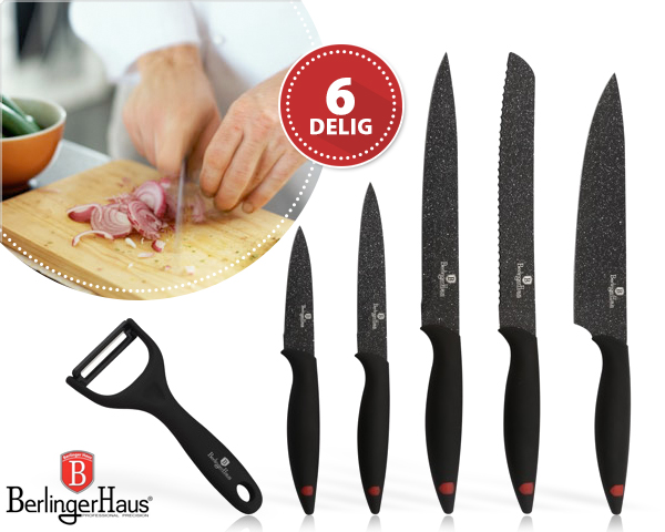 1 Day Fly Lady - 6-Delige Berlinger Haus Messenset Met Keramische Coating 1 Day Fly Lady - 6-Delige Berlinger Haus Messenset Met Keramische Coating