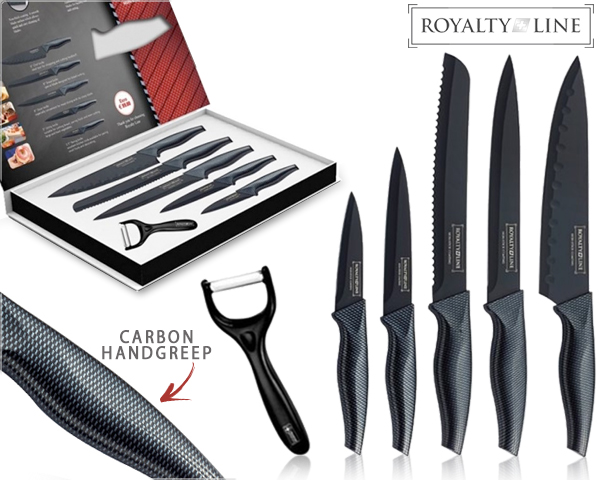 1 Day Fly Lady - 6-Delige Royalty Line Messenset Met Carbon Coating 1 Day Fly Lady - 6-Delige Royalty Line Messenset Met Carbon Coating