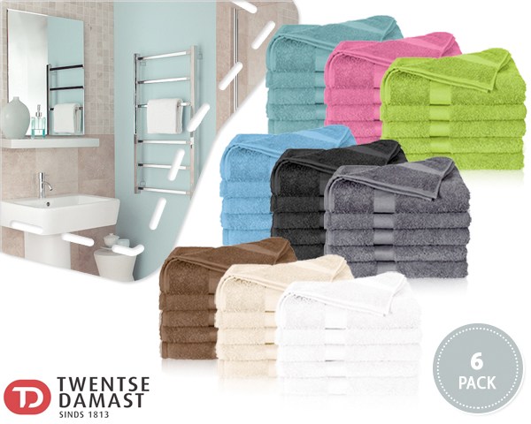 1 Day Fly Lady - 6-Pack Twentse Damast Handdoekenset 1 Day Fly Lady - 6-Pack Twentse Damast Handdoekenset
