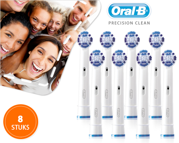 1 Day Fly Lady - 8-​Pack Originele Oral-​B Opzetborstels