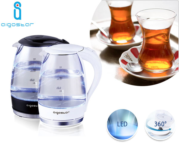 1 Day Fly Lady - Aigostar Waterkoker Met Blauw Led Licht 1 Day Fly Lady - Aigostar Waterkoker Met Blauw Led Licht
