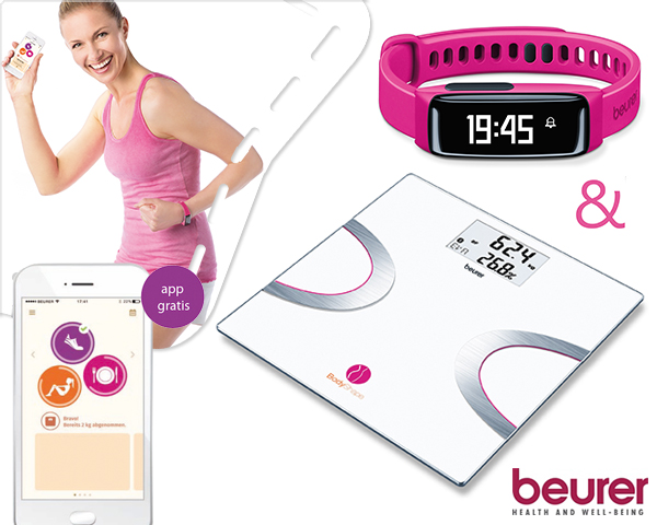 1 Day Fly Lady - Beurer Bodyshape Activity Tracker + Weegschaal 1 Day Fly Lady - Beurer Bodyshape Activity Tracker + Weegschaal