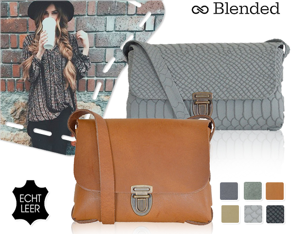 1 Day Fly Lady - Blended Schoudertasje Van Runderleer 1 Day Fly Lady - Blended Schoudertasje Van Runderleer