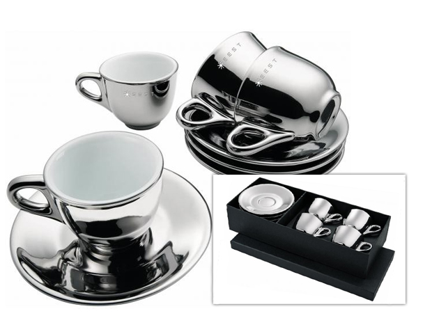 1 Day Fly Lady - Chique Keramische 8-Delige Espressoset 1 Day Fly Lady - Chique Keramische 8-Delige Espressoset