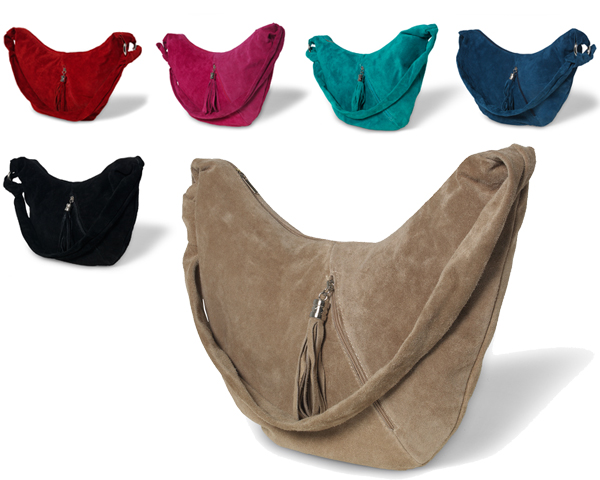 1 Day Fly Lady - Chique Suede Schoudertas In Meerdere Kleuren 1 Day Fly Lady - Chique Suede Schoudertas In Meerdere Kleuren