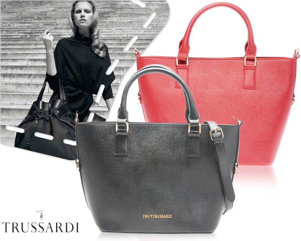 1 Day Fly Lady - Chique Trussardi Leren Damestas 1 Day Fly Lady - Chique Trussardi Leren Damestas