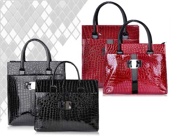 1 Day Fly Lady - Classy Crocodile Handtas 1 Day Fly Lady - Classy Crocodile Handtas