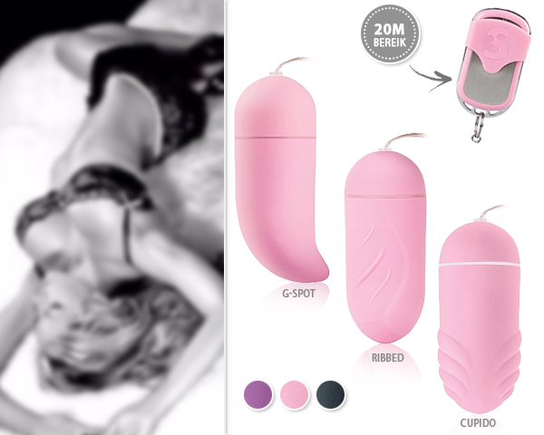 1 Day Fly Lady - Cupido Eggs Ribbed Of G-Spot Met Afstandsbediening 1 Day Fly Lady - Cupido Eggs Ribbed Of G-Spot Met Afstandsbediening
