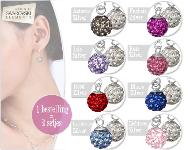 1 Day Fly Lady - Dubbel Setje Swarovski Elements Oorbellen 1 Day Fly Lady - Dubbel Setje Swarovski Elements Oorbellen