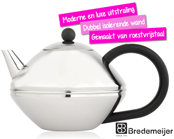 1 Day Fly Lady - Dubbelwandige Theepot Van Bredemeijer 1 Day Fly Lady - Dubbelwandige Theepot Van Bredemeijer