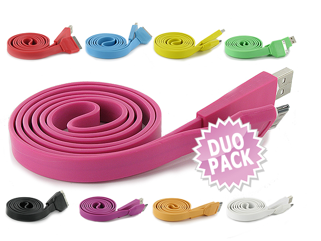1 Day Fly Lady - Duopack Flat Apple Usb Kabel 1 Day Fly Lady - Duopack Flat Apple Usb Kabel