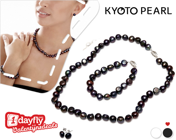 1 Day Fly Lady - Elegante Kyoto Pearl Sieradenset 1 Day Fly Lady - Elegante Kyoto Pearl Sieradenset