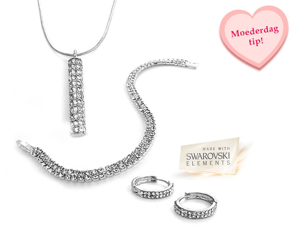 1 Day Fly Lady - Elegante Sieradenset Met Swarovksi Elements 1 Day Fly Lady - Elegante Sieradenset Met Swarovksi Elements