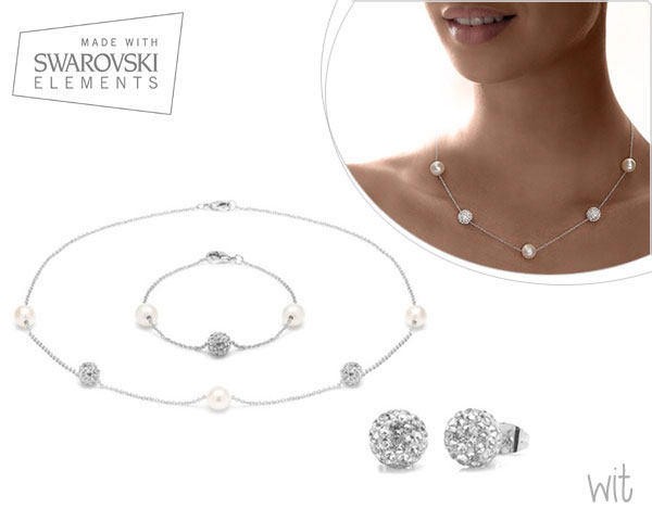 1 Day Fly Lady - Elegante Sieradenset Met Swarovski Elements 1 Day Fly Lady - Elegante Sieradenset Met Swarovski Elements