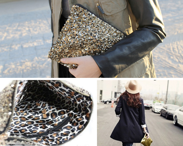 1 Day Fly Lady - Feestelijke Clutch Met Glitter Pailetten 1 Day Fly Lady - Feestelijke Clutch Met Glitter Pailetten