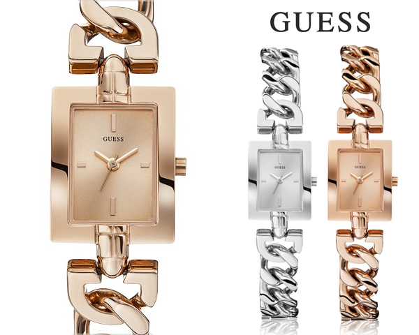 1 Day Fly Lady - Guess Dameshorloge Met Elegante Schakelband 1 Day Fly Lady - Guess Dameshorloge Met Elegante Schakelband