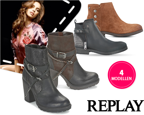 1 Day Fly Lady - Herfstspecial: Echt Leren Replay Boots 1 Day Fly Lady - Herfstspecial: Echt Leren Replay Boots