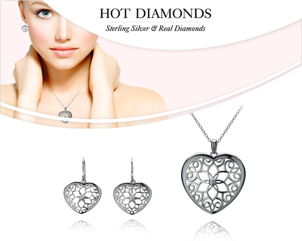 1 Day Fly Lady - Hot Diamonds Sterling Zilver Sieradenset 1 Day Fly Lady - Hot Diamonds Sterling Zilver Sieradenset