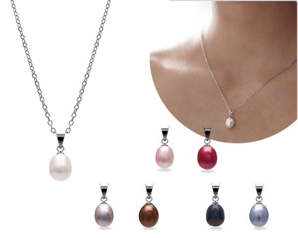 1 Day Fly Lady - Ketting Met 7 Zoetwaterparel Hangers 1 Day Fly Lady - Ketting Met 7 Zoetwaterparel Hangers