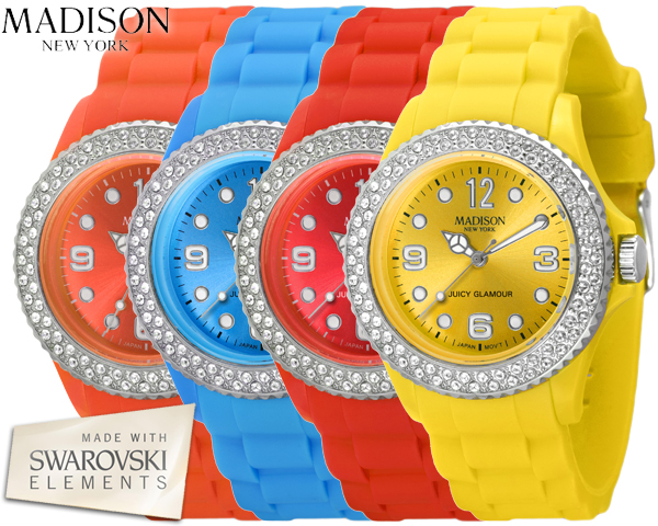 1 Day Fly Lady - Madison Glamour Watch Met Swarovski Element