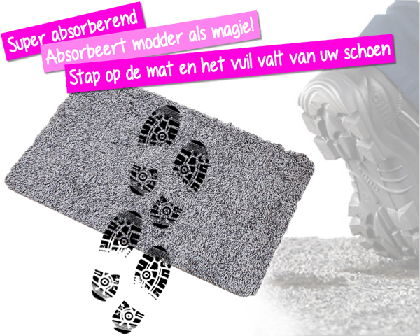 1 Day Fly Lady - Magische Droogloopmat: Schone Schoenen Zonder Vegen 1 Day Fly Lady - Magische Droogloopmat: Schone Schoenen Zonder Vegen