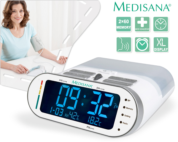 1 Day Fly Lady - Medisana Bovenarm Bloeddrukmeter + Radiowekker In 1 1 Day Fly Lady - Medisana Bovenarm Bloeddrukmeter + Radiowekker In 1