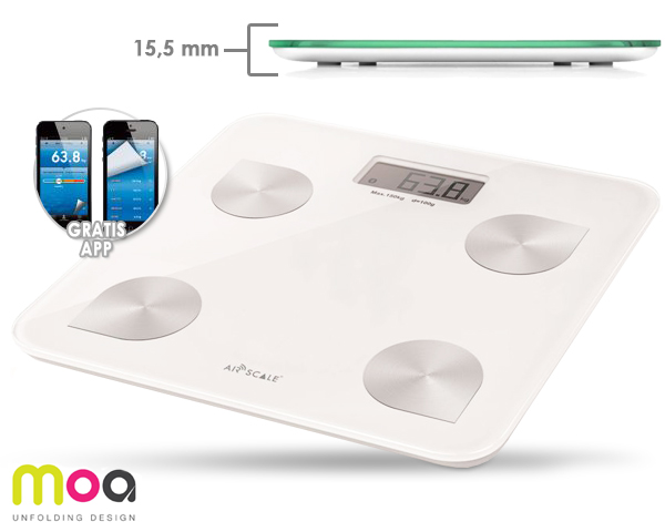 1 Day Fly Lady - Moa Design Lichaamsanalyse Weegschaal Met Bluetooth 1 Day Fly Lady - Moa Design Lichaamsanalyse Weegschaal Met Bluetooth