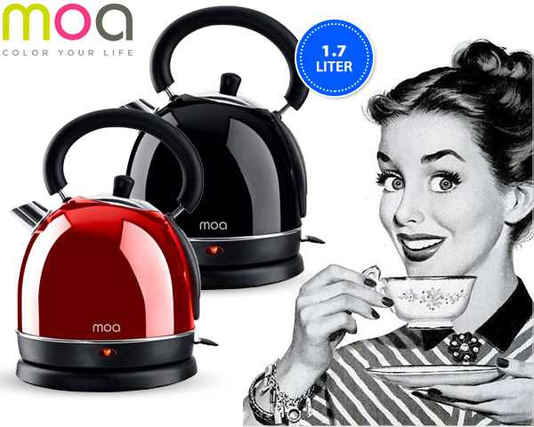 1 Day Fly Lady - Moa Design Retro Waterkoker In 2 Kleuren 1 Day Fly Lady - Moa Design Retro Waterkoker In 2 Kleuren