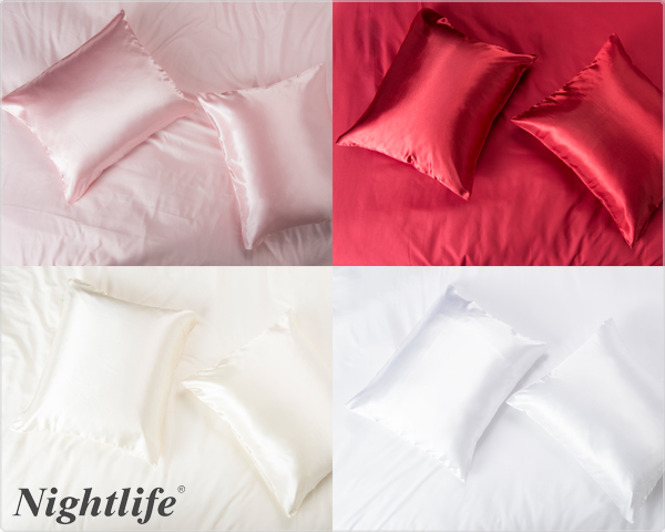 1 Day Fly Lady - Nightlife Silk Satin Kussenslopen Of Bolster In 6 Kleuren 1 Day Fly Lady - Nightlife Silk Satin Kussenslopen Of Bolster In 6 Kleuren