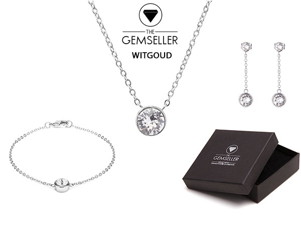 1 Day Fly Lady - Prachtige Gemseller 3-Delige Sieradenset 1 Day Fly Lady - Prachtige Gemseller 3-Delige Sieradenset