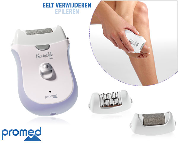 1 Day Fly Lady - Promed Beauty Belle Duo: Epileert En Verwijdert Eelt 1 Day Fly Lady - Promed Beauty Belle Duo: Epileert En Verwijdert Eelt