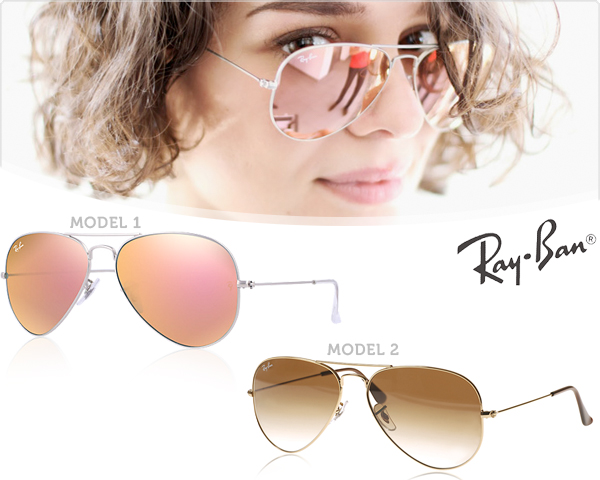 1 Day Fly Lady - Ray-Ban Aviator Zonnebril In 2 Kleuren 1 Day Fly Lady - Ray-Ban Aviator Zonnebril In 2 Kleuren