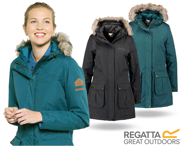 1 Day Fly Lady - Regatta Parka Damesjas Met Warme Voering 1 Day Fly Lady - Regatta Parka Damesjas Met Warme Voering